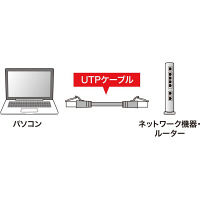 サンワサプライ つめ折れ防止カテゴリ6LANケーブル KB-T6TS-60 1本（直送品）