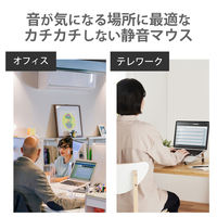 ワイヤレスマウス 静音マウス 無線 3ボタン チルトホイール ブルーLED 黒 M-FPG3DBSBK エレコム 1個