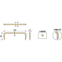 タナカ フラットかすがい90 AA3590 1箱(600本入)（直送品）