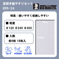 ビッグマン 空研ぎ紙ヤスリセット BYR-24 1個