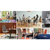 くろがね工作所 Steelcase SILQチェア アーム付 シーガル/カーボンメタリック グレージュ 418A000SC-F2（5W47） 1脚（直送品）