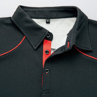 アイトス HERO’S UNIFORM 長袖ポロシャツ ブラック 5L 551045-010-5L（直送品）