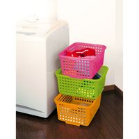 伊勢藤 バスケット エクセル スライド式 パステルグリーン 4950672658879 1セット(1個×4)