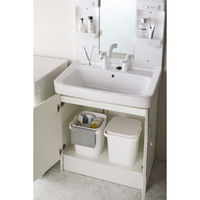 tower（タワー） フタ付 収納バスケット タワー 12L ホワイト 1個 山崎実業