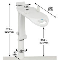 アスカ テレホンスタンド フレックス ハイタイプ ブラック TS9802BK 1箱（8台入）テレフォンアーム 机上 回転 電話台