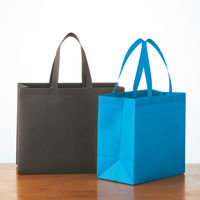 丸紅フォレストリンクス　不織布手提げ袋　マチ広タイプ　セルリアンブルー　M　幅310×高さ330×マチ幅190ｍｍ　1袋（10枚入）