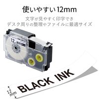 ネームランド用互換テープ 透明黒文字8m12mm幅 CTC-CXR12X カラークリエーション 1個（直送品）