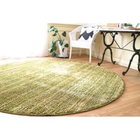 スミノエ BIGSIZERUG リュストル 円形 2000×2000mm モスグリーン 4955141442805 1枚（直送品）