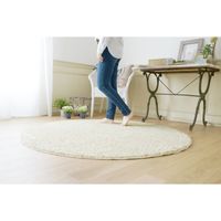 スミノエ 防炎ラグ スミトロンニューツイスティ 円形 1500×1500mm アイボリー 4955141372416 1枚（直送品）