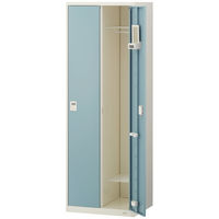 オカムラ VILLAGEロッカー 2連2人用 ダイヤル錠 ダンガリーブルー 幅614×奥行515×高さ1790mm 1台 組立式（取寄品）