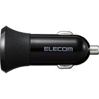 エレコム シガーチャージャー/2USBポート(自動識別)/4.8A/ブラック EC-DC03BK 1個