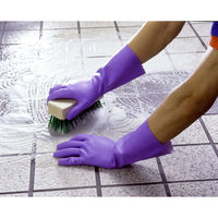 【ビニール手袋】 ショーワグローブ ビニトップ厚手 No.132 バイオレット M 1セット（3双：1双×3）