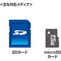 サンワサプライ Type-C SD+microSDカードリーダー ADR-3TCMS9BK 1個（直送品）