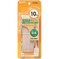 サンワサプライ 電話延長ケーブル TEL-EX8-10K2 1本