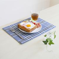 パリーパリーランチョンマット ブルー K64102 4枚 サンベルム（直送品）