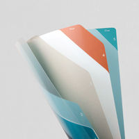 デザインフィル 5ポケットクリアホルダー<A4> ダイカットナンバー柄 青 35340006 1個