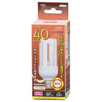 オーム電機 LED電球 D形 E17 40形相当 電球色 密閉器具/断熱材施工器具対応_ LDF4L-G-E17 1個