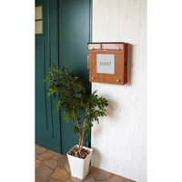 【軒先渡し】ヤマソロ Clein 壁掛けポスト 幅345×奥行130×高さ366mm レッド 73-082 1台（直送品）