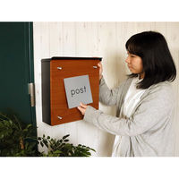 【軒先渡し】ヤマソロ Clein 壁掛けポスト 幅345×奥行130×高さ366mm ブラック 73-080 1台（直送品）