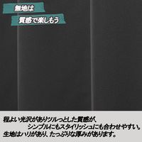 ユニベール 遮光ドレープカーテン ベルーイ ブラック 幅100×丈100cm 2枚組 1セット（厚地カーテン2枚）（直送品）