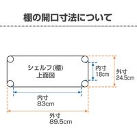 ルミナス ポール径19mm セット品 ライトタイプ スチールラック4段 幅895×奥行245×高さ1210mm IHR9012-4 1台（直送品）