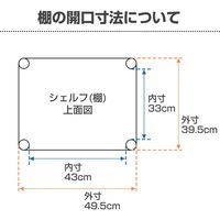 ルミナス ポール径19mm セット品 ライトタイプ スチールラック4段 幅495×奥行395×高さ1210mm IHU5012-4 1台（直送品）