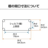 ルミナス ポール径19mm セット品 ライトタイプ スチールラック5段 幅845×奥行245×高さ1515mm IHR8515-5 1台（直送品）