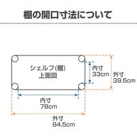 ルミナス ポール径19mm セット品 ライトタイプ スチールラック4段 幅845×奥行395×高さ1210mm IHU8512-4 1台（直送品）