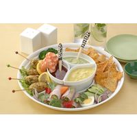 イノマタ化学 ディップパーティーディッシュ（オードブル皿） ホワイト 1073 3個（直送品）