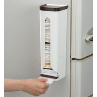 イノマタ化学 レジ袋ストッカー ブラウン 97 4個（直送品）