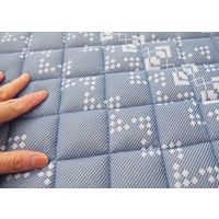 萩原 接触冷感 キルトラグ キリムクール 約幅1850×奥行1850mm ブルー 240613515 1枚（直送品）