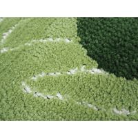 萩原 インテリアマット ステラ 約幅450×奥行750mm グリーン 270049306 1枚（直送品）