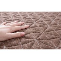 萩原 麻の葉キルトラグ ボタリラ 約幅1850×奥行2400mm ブラウン 240613724 1枚（直送品）