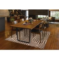 萩原 防汚撥水機能付きの国産ダイニングラグ マルシェ 約幅2200×奥行2500mm ブラウン 240612364 1枚（直送品）