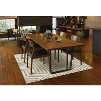 萩原 防汚撥水機能付きの国産ダイニングラグ マルシェ 約幅2200×奥行2500mm グレー 240612369 1枚（直送品）