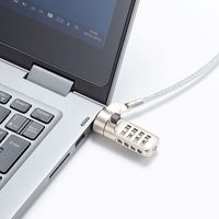 サンワサプライ 小型セキュリティスロット対応ダイヤル式セキュリティ SLE-36S 1個（直送品）