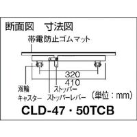トラスコ中山 TRUSCO ライン作業台用回転キャリープラット ベアリング型 CLD-47 50TCB 1台 240-9615（直送品）