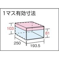 トラスコ中山 TRUSCO スチール製区分棚 KB型 コボレ止め付 W875×D250×H927 4列7段 KB-4073 1台(1個)（直送品）