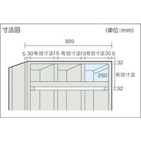 トラスコ中山 TRUSCO スチール製区分棚 KCーM型 前当り付 875X250XH1800 4列10段 KC-4100M 1台(1個)（直送品）
