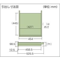TRUSCO 中荷重立作業台(500kg)HAEW型 900X600XH885 2段引出付 ダークグレー色 HAEWS-0960F2 1台（直送品）