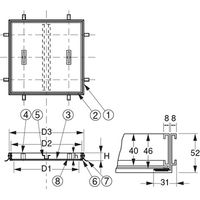アウス 床点検口・アルミ目地（モルタル用） NF-4 300（直送品）