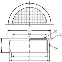 アウス サランネット防虫目皿(VP・VU兼用) D-3BA-PU 75 1個