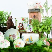 ブルーム 美濃焼 林民和ひなたの森マグカップ/mugcup/うさぎ・桜/9×9cm/日本 16586 1セット（4個：1個入×4箱）（直送品）