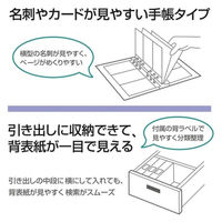 プラス 名刺ホルダー FL-107NC 30mm ダークグレー DGY 1冊（直送品）