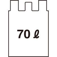 とって付ごみ袋 半透明 70L 10枚 30組 CG-71 日本技研工業（直送品）