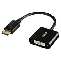 バッファロー DisplayPort-DVI変換アダプタ ブラック BDPDVBK（直送品）