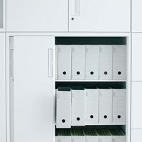 【組立設置込】コクヨ エディア 3枚引き違い戸 上置き ベースなし 幅800×奥行400×高さ702mm ホワイト 1台（直送品）