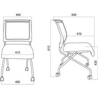 【軒先渡し】関家具 AiDen（アイデン） A02-C ネスティングチェア ブラック 253127 1脚（直送品）