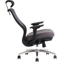 【軒先渡し】関家具 AiDen（アイデン） A04-L オットマン オフィスチェア ブラック×グレー×ブラック 351177 1脚（直送品）