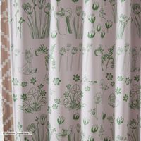 スミノエ MOOMIN セミオーダー カーテン ハイドアンドシーク 2500×1000mm ピンク 1セット(2枚入)（直送品）